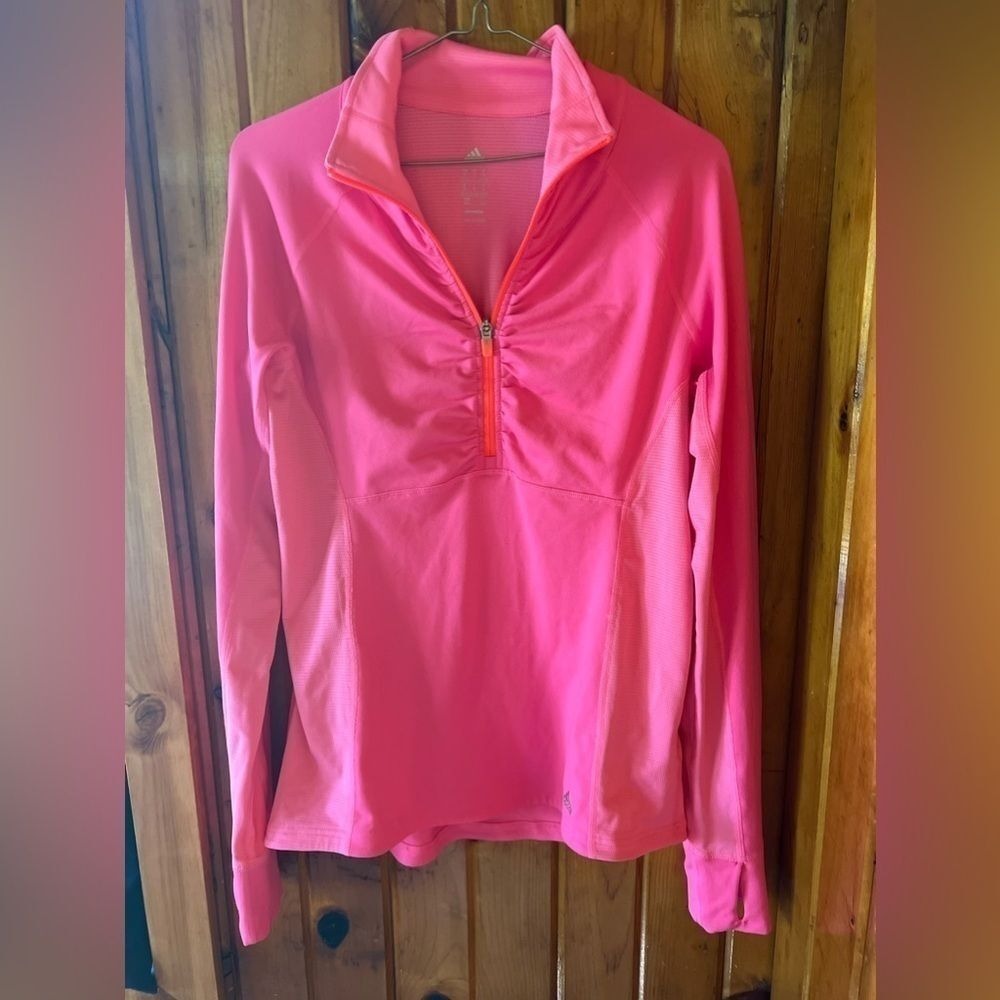 Adidas Climalite‎ Pullover Athletic Top Running Training Shirt Pink Medium